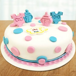 He Or She Baby Shower Cake 1.5 Kg.